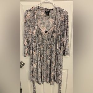 Rene Rofe camisole gown with 3/4 sleeve robe Size large